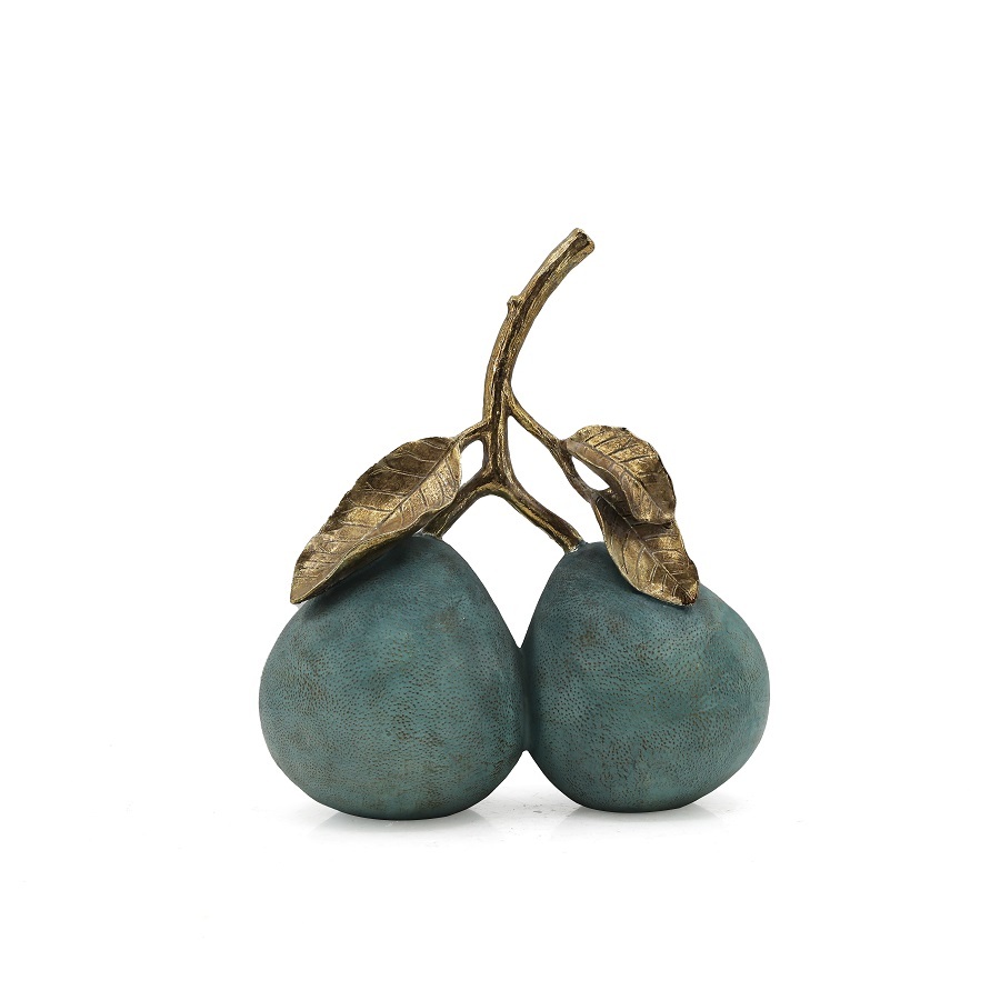 Deco object grapefruit celadon 24x13