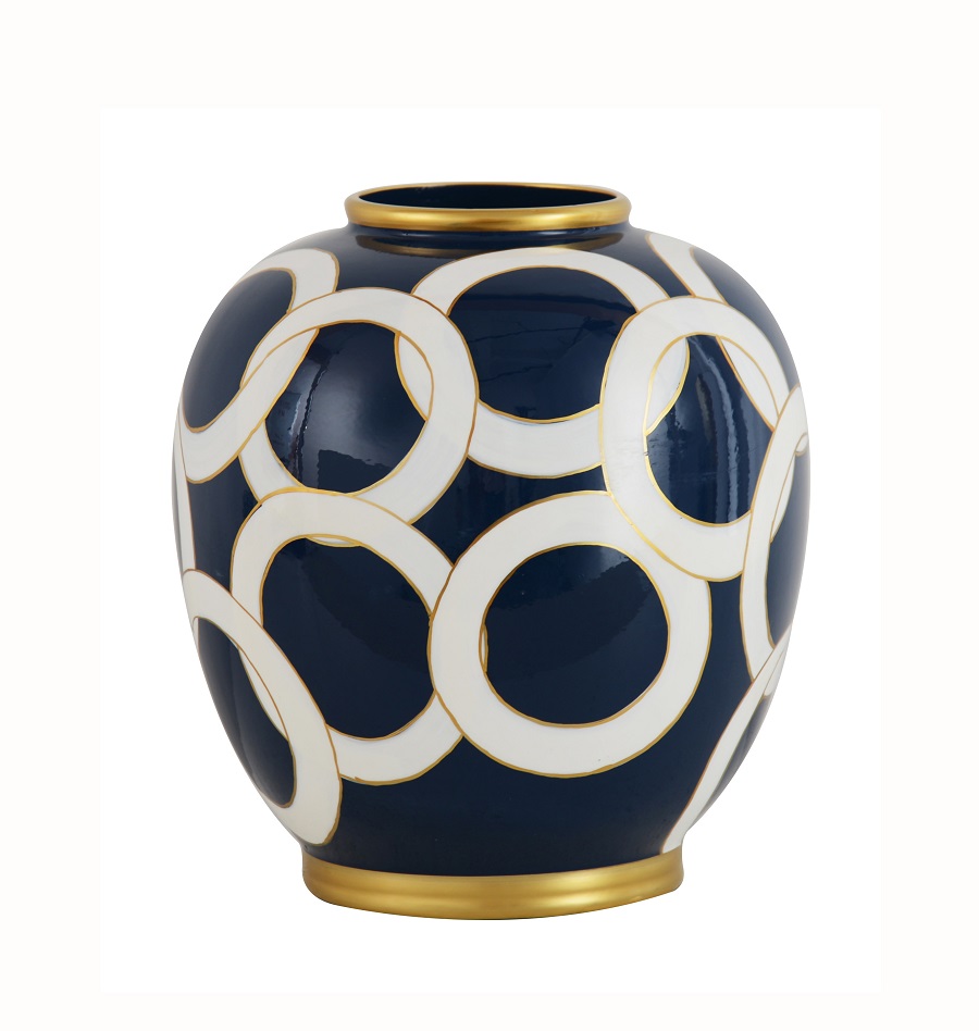 blue/white ceramic vase corfou