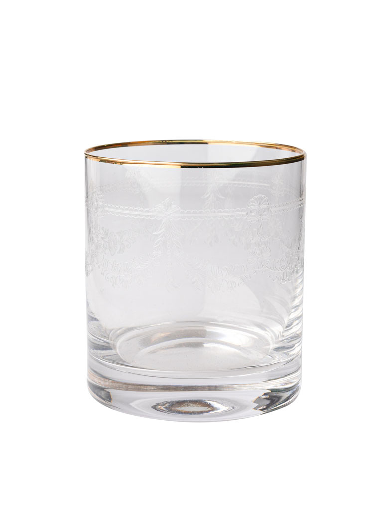 Pahar de whisky St Jacques cu margine aurie