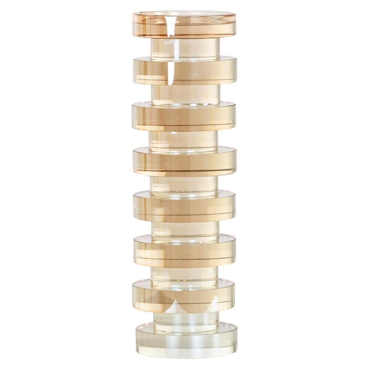 Candle holder Cira amber large