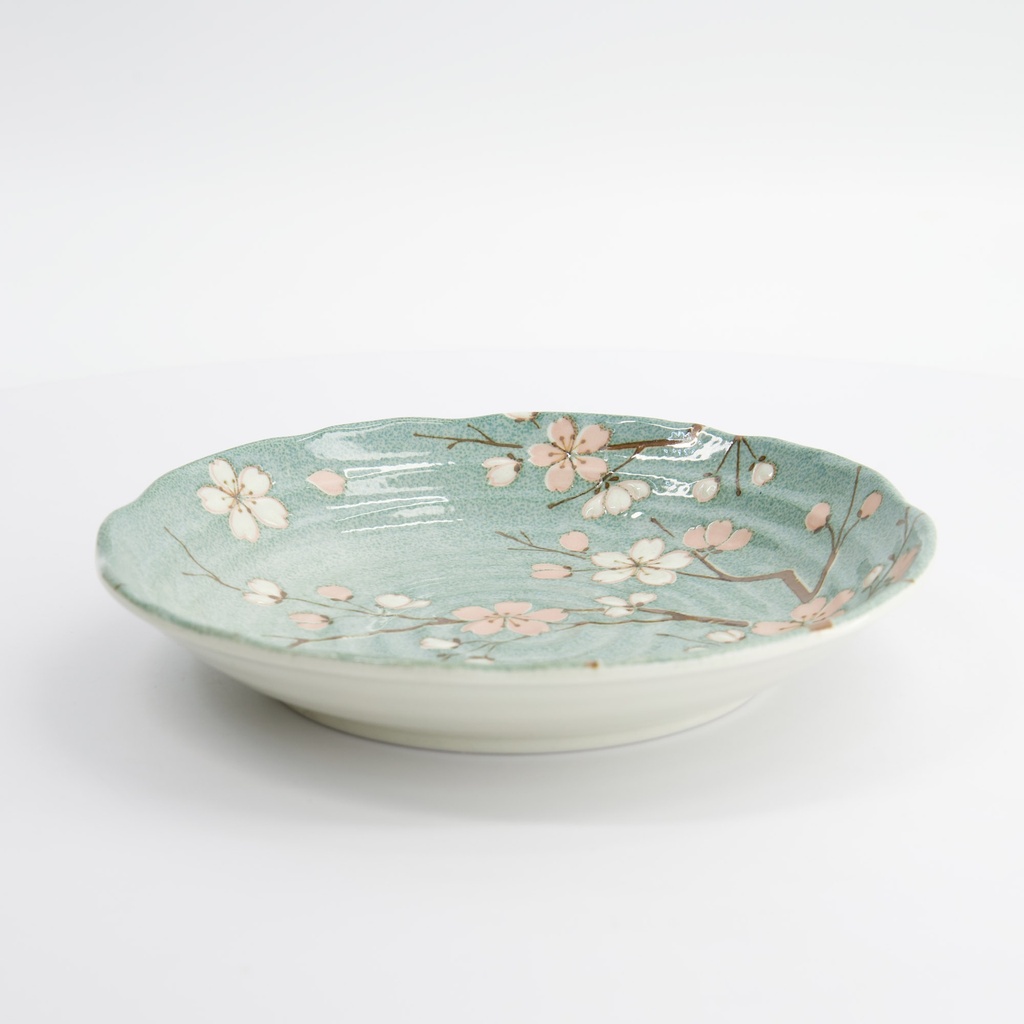Farfurie Fujisakura verde, 22x4 cm