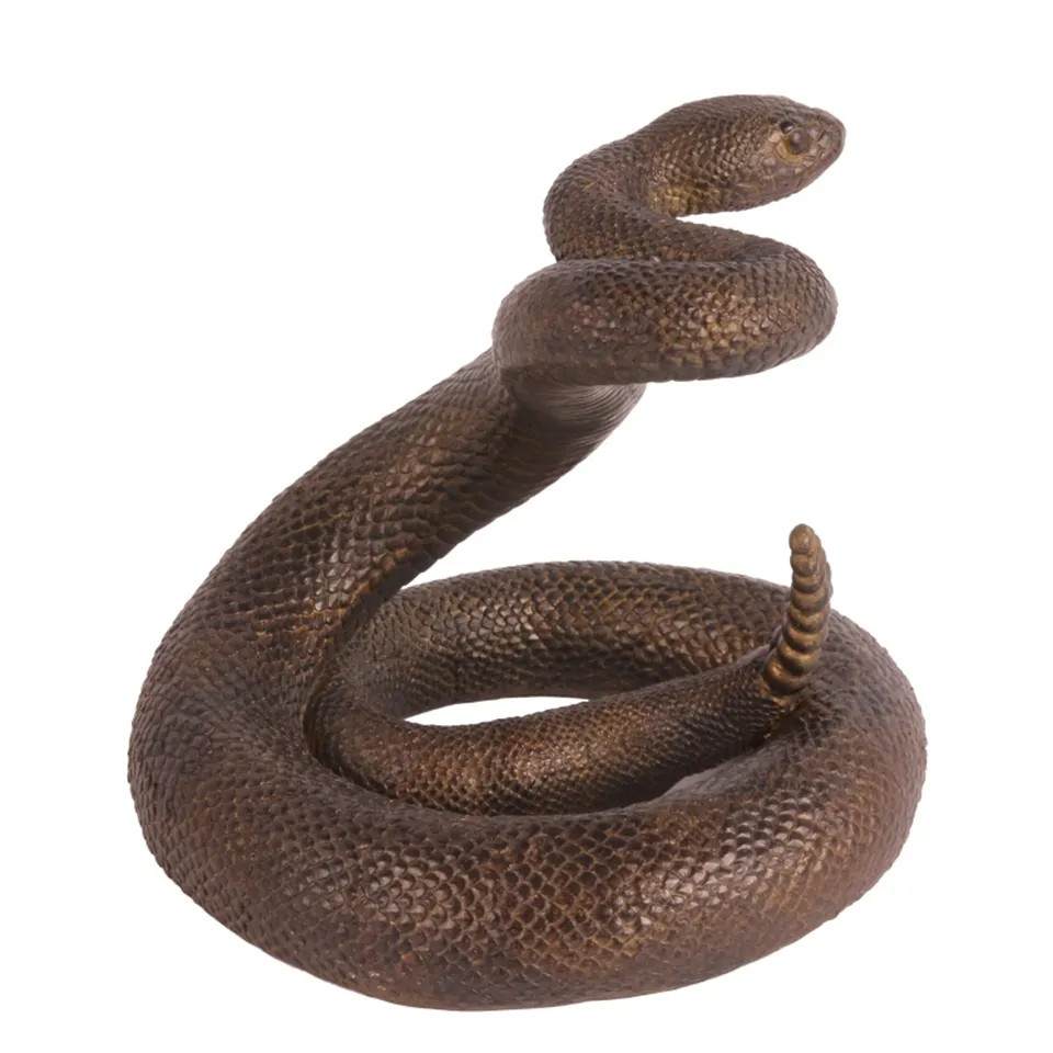 Statuetă șarpe cu clopoței, din rășină, 21 cm