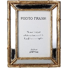 Ramă foto din polirășină aurie, 13x18 cm