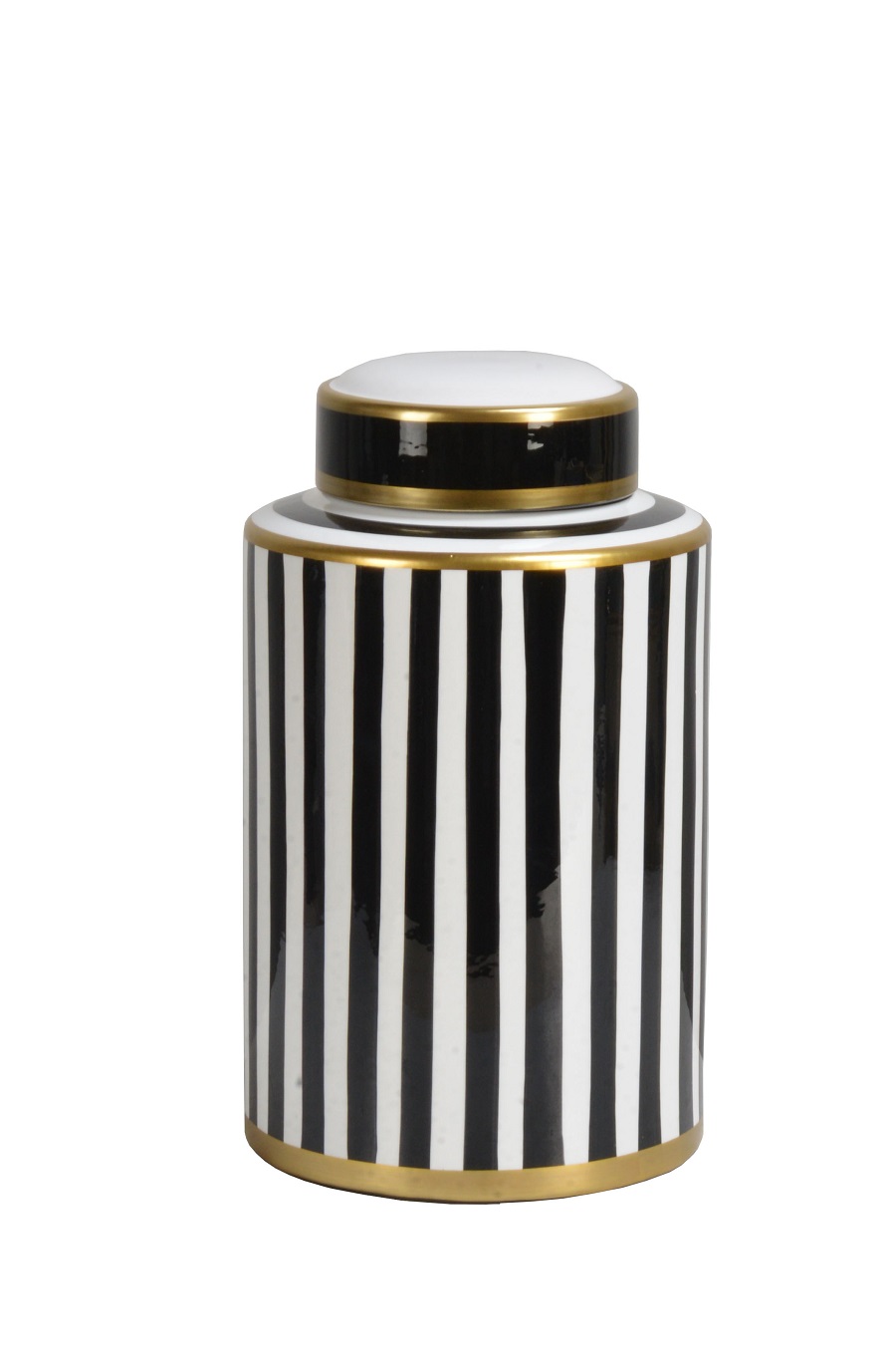 White/black ceramic cannister 27,5h