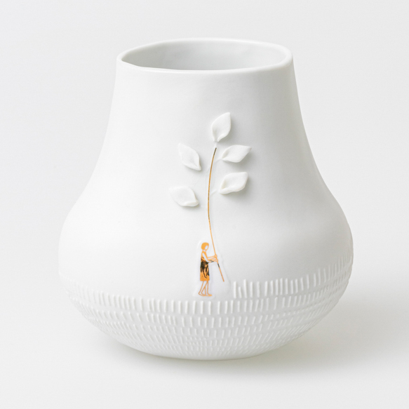 Picture story vase meadow D:11cm H:11cm