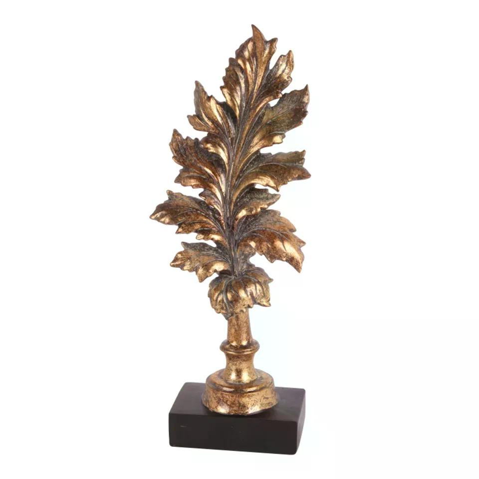 Frunză decorativă pe suport, rășină, 38,5 cm