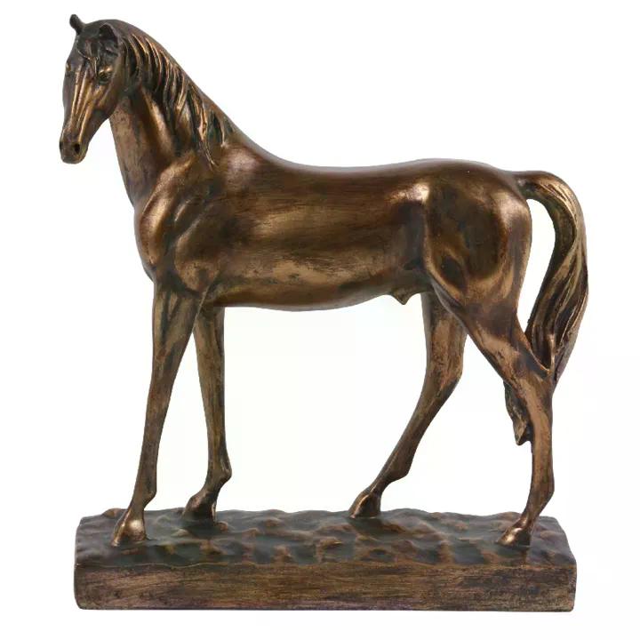 Horse Statue 28 cm - Gold - Resin
