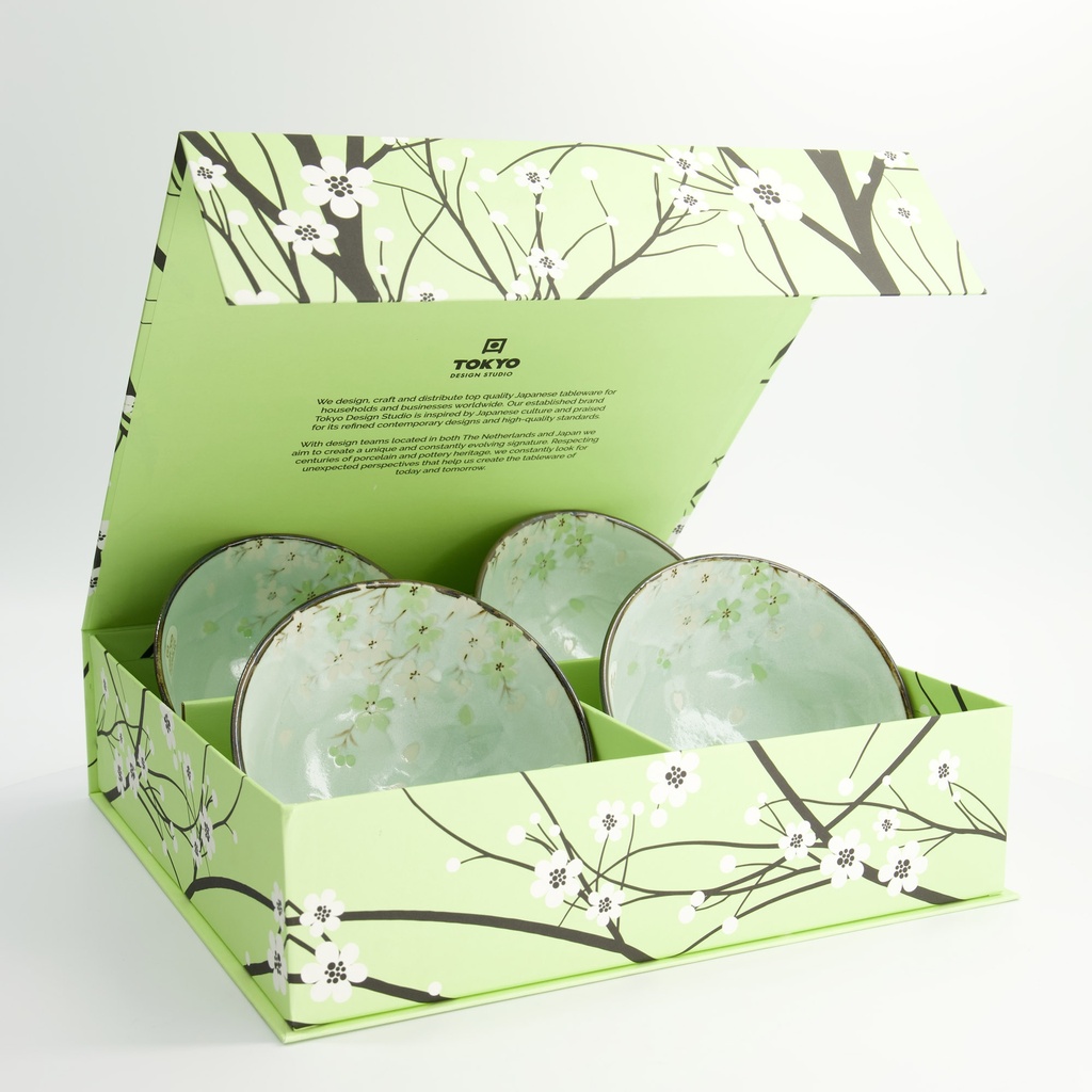 Green Cosmos Bowl Giftset 4pcs