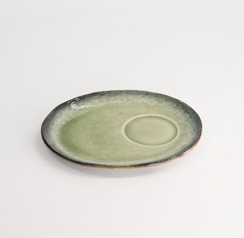 Farfurioară Yamasaku verde, 18x14 cm
