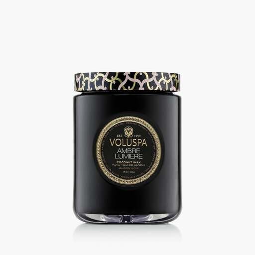 Lumânare parfumată Ambre Lumiere, borcan mare 18 oz