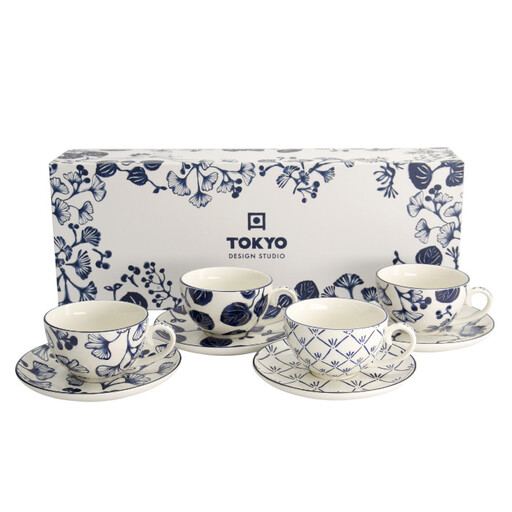 Set cadou Flora Japonica, 8 piese, cești cu farfurioare