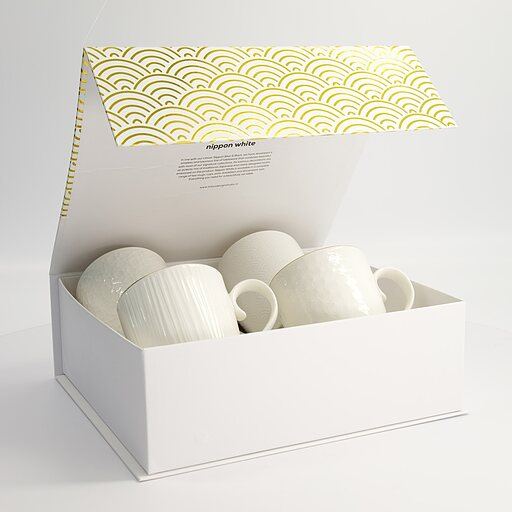 Nippon White Gold Rim Mug Giftset 4pcs