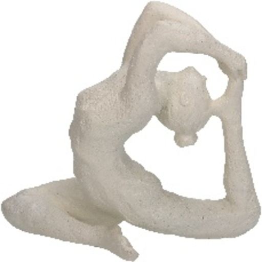 Statuetă Femeie Yoga, ivoriu, 19x10x22 cm