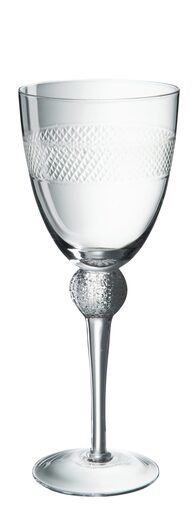 Pahar de vin gravat, transparent, 9x23 cm