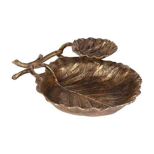 Plate Leaf 44 cm - Gold -