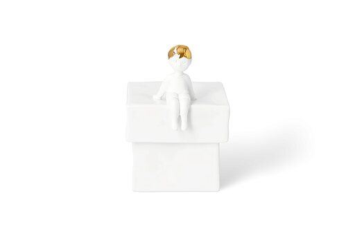 Cutie cu băiețel, 9,5x8,5 cm, H12,2 cm