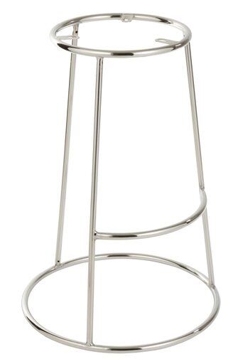 Taburet de bar Frame, metal argintiu, 44x44x56 cm