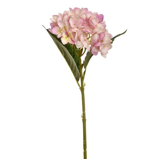Hortensie artificială, 45 cm, roz prăfuit