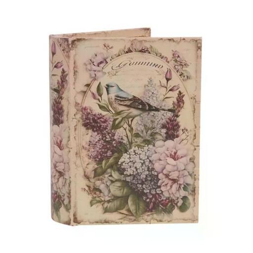 Cutie tip carte Flowers, 20 cm, mov