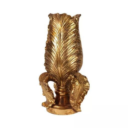Vază antică din rășină aurie, 36,8 cm
