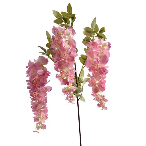 Ramură glicină artificială, 98 cm, roz
