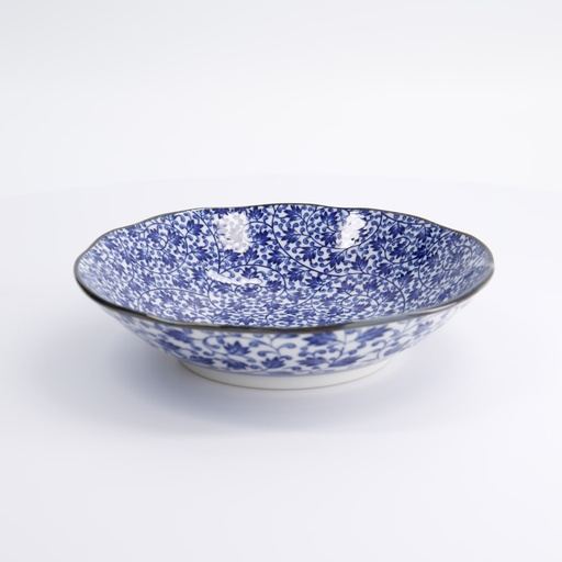 Farfurie de paste Hana Blue Karakusa, 21x5 cm