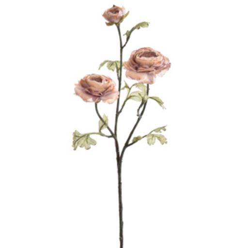 Set 3 ranunculus artificiali, 72 cm, mov