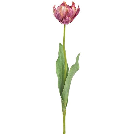 Lalea papagal artificială, 66 cm, mov