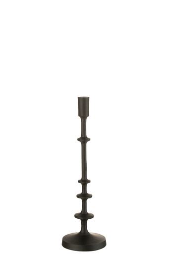 Sfeșnic Izy, aluminiu negru, L, 12,5x12,5x42 cm