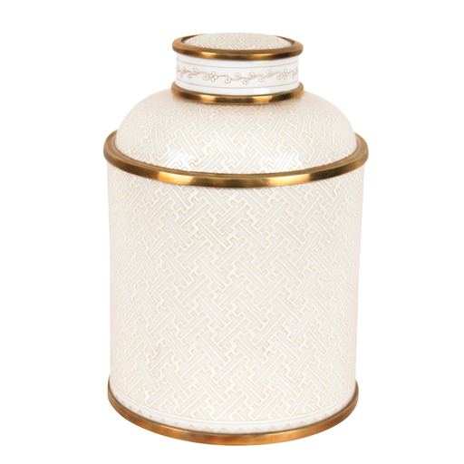 Borcan cu capac tip cutie de ceai, mic