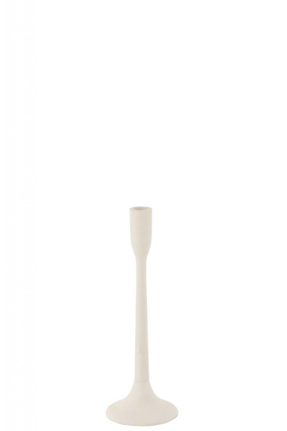 Sfeșnic metalic mat alb, S, 10,5 cm