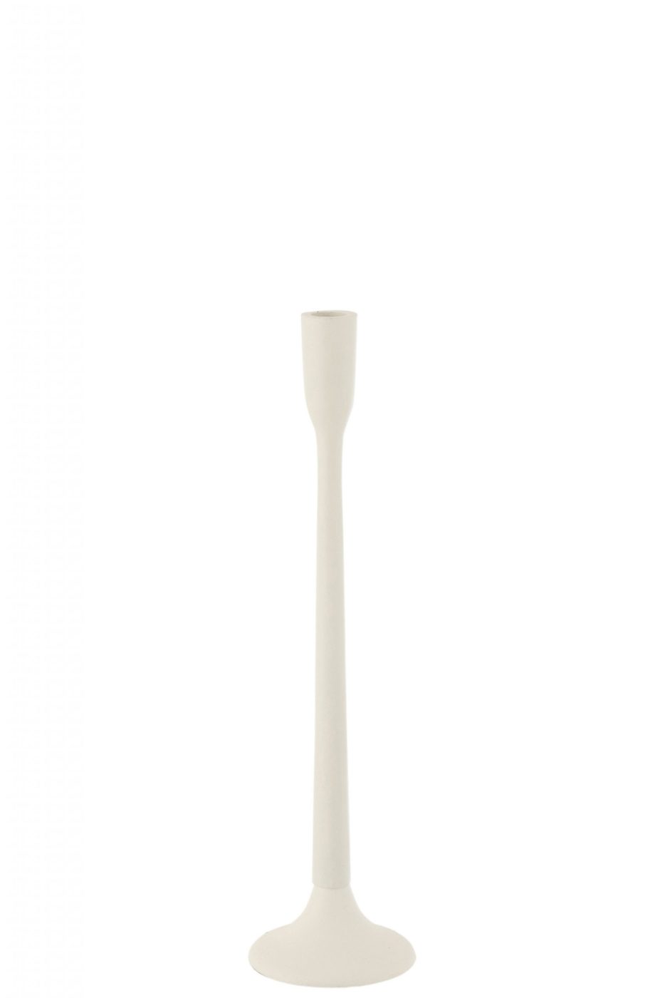 Sfeșnic metalic mat alb, L, 10,5 cm
