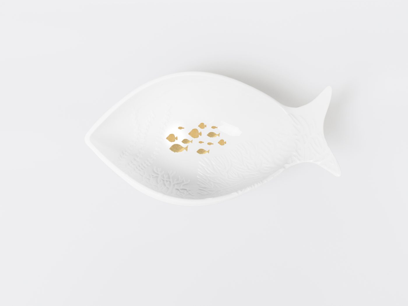Bol pește Coral, 15,5x9x4 cm