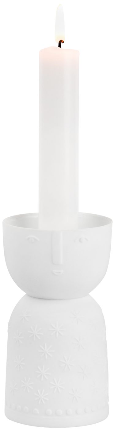 Sfeșnic din porțelan Porcelain Tales Stella, D6 cm, H10 cm