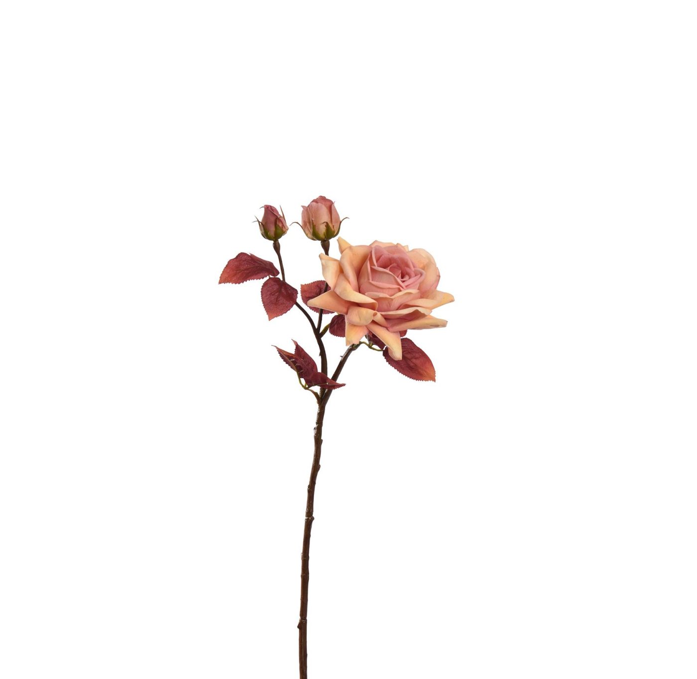 Ramură trandafir deschis, 60 cm, roz catifea