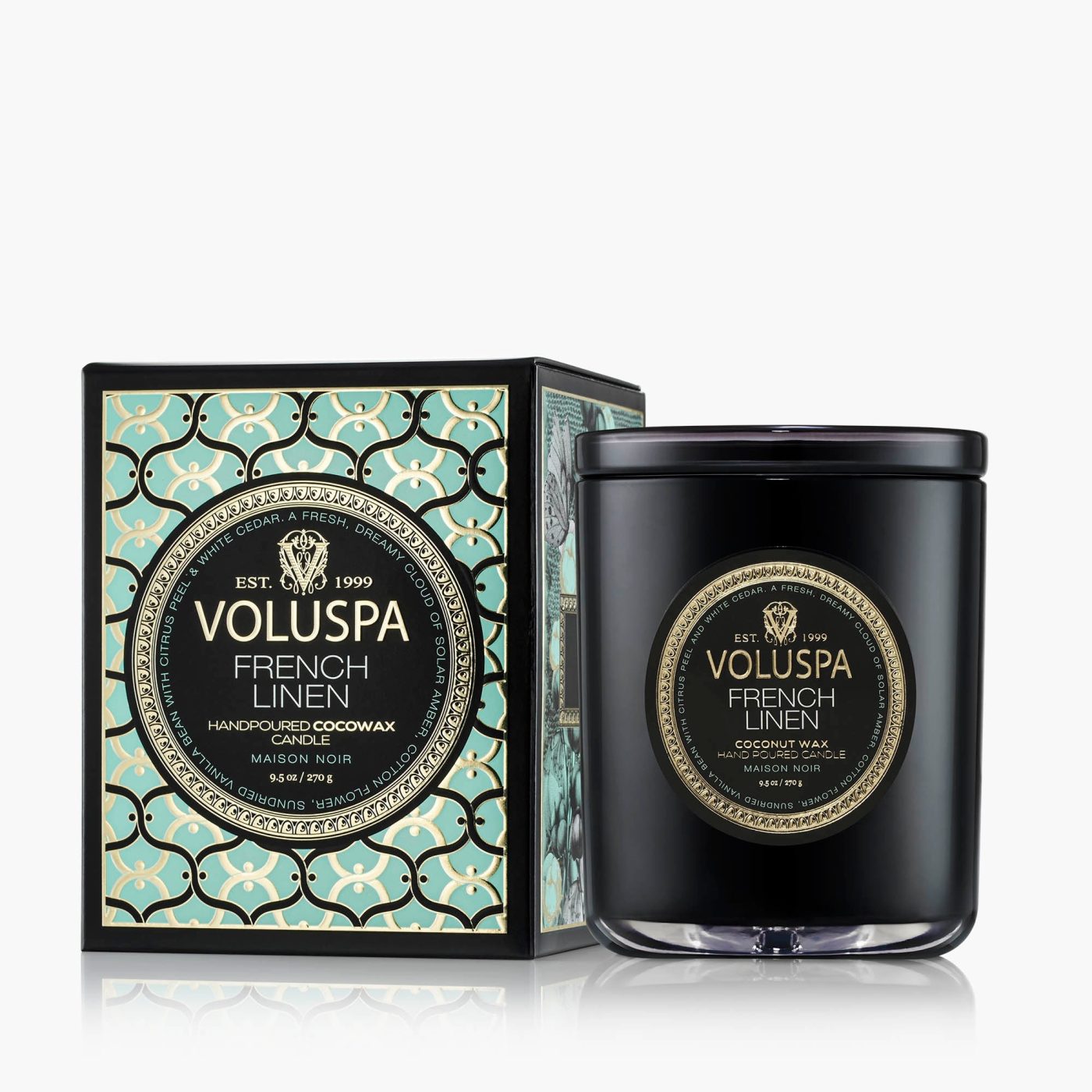 Lumânare parfumată French Linen Classic, 9,5 oz