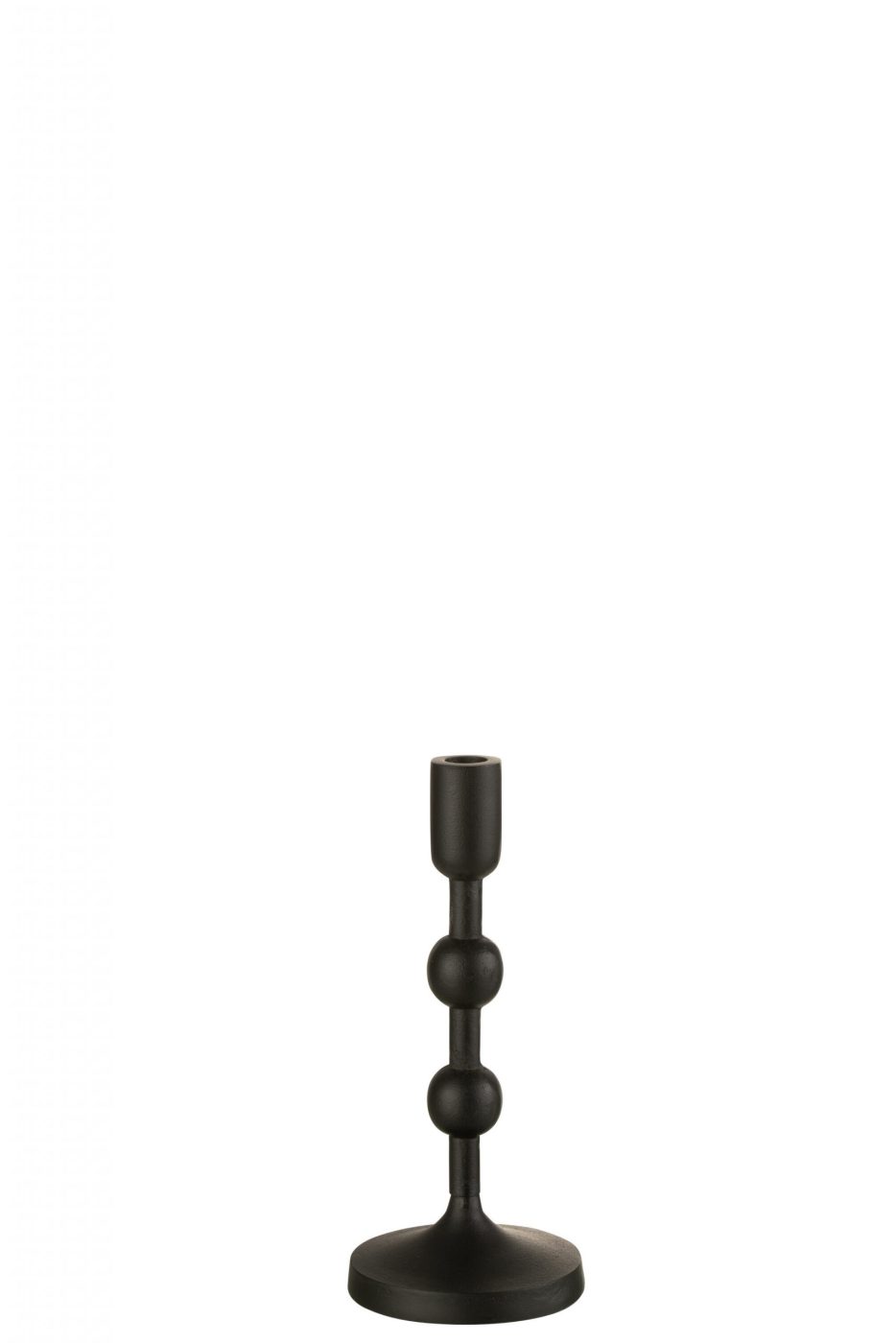 Sfeșnic Balls, aluminiu negru, L, 12,5x12,5x29 cm