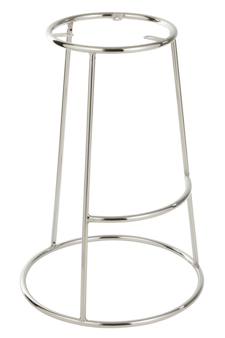 Taburet de bar Frame, metal argintiu, 44x44x56 cm