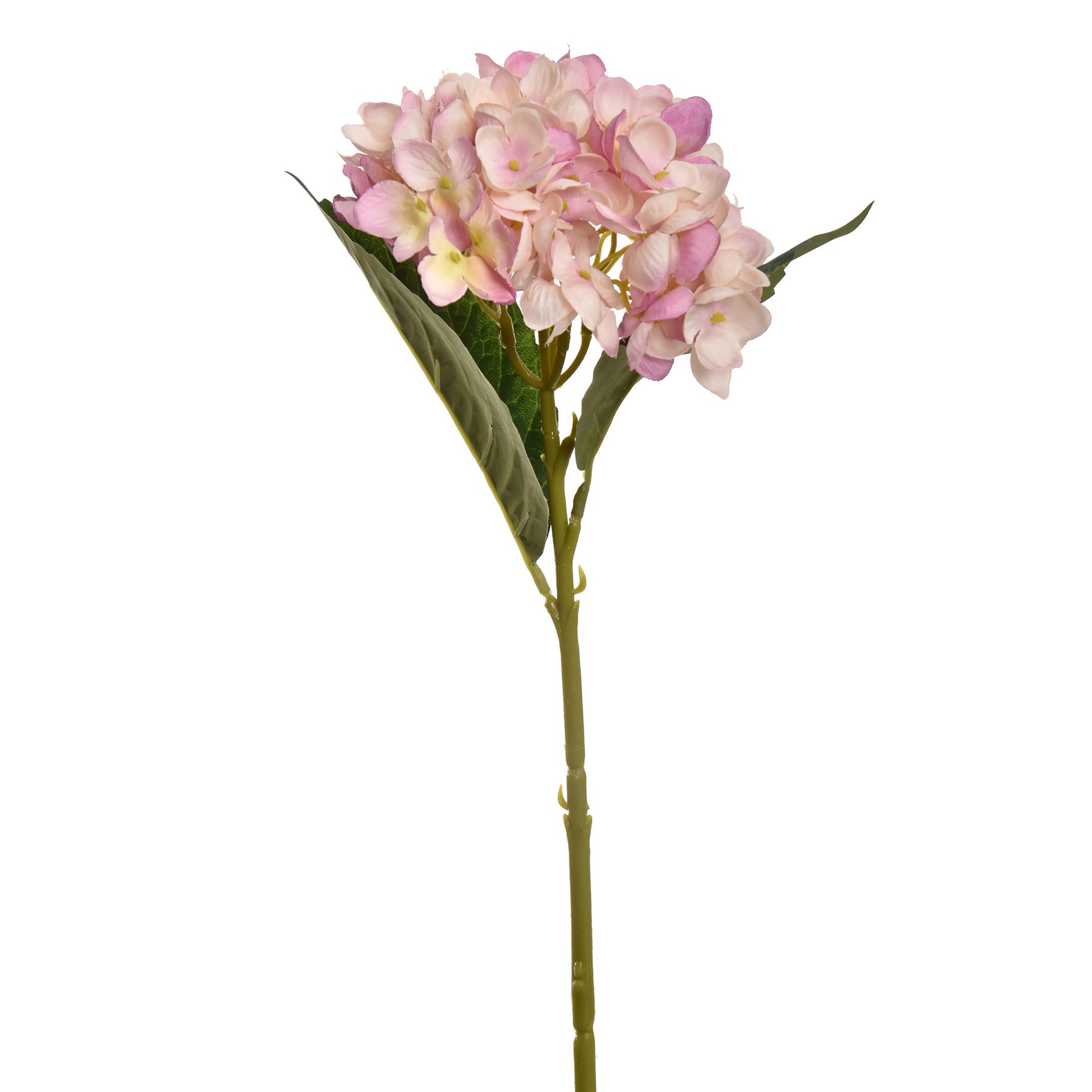 Hortensie artificială, 45 cm, roz prăfuit