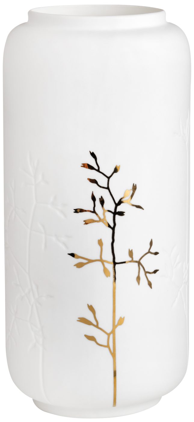 Gold twig vase Dia.10,5cm Height:21,5cm