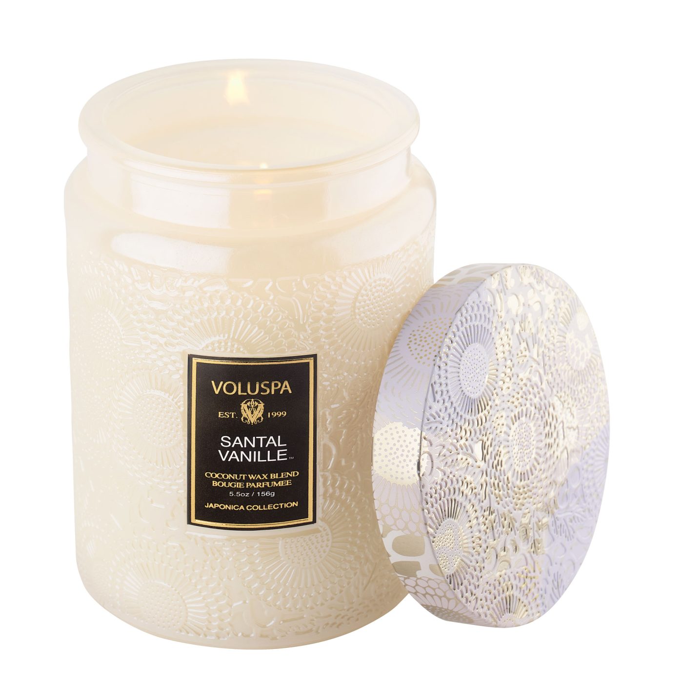 Lumânare parfumată Santal Vanille, borcan mare 18 oz